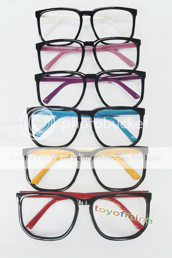 Retro No Lens Eyeglasses Black-Rimmed Glasses Frame ...